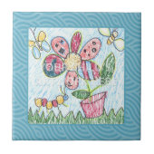 Blue Framed Tile/Trivet $ 13,95 Tegeltje (Voorkant)