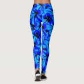 Blue Frangipani Flowers Leggings (Achterkant)