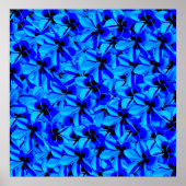 Blue Frangipani Flowers Poster (Voorkant)