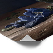 Blue Freesia Flowers Art Print Poster (Hoek)
