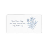 Blue French Address Label (Voorkant)