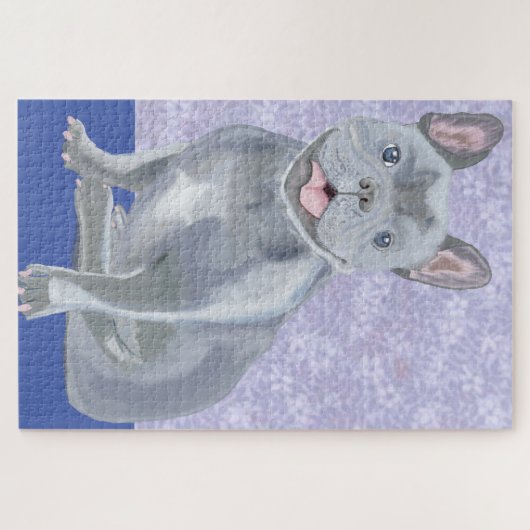 Blue French Bull Dog Legpuzzel (Horizontaal)