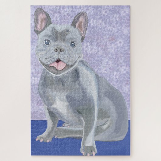 Blue French Bull Dog Legpuzzel (Verticaal)