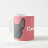 Blue French Bulldog Coffee Mok (Voorkant links)