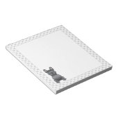 Blue French Bulldog / Frenchie Cartoon Dog & Paws Notitieblok (Schuin)