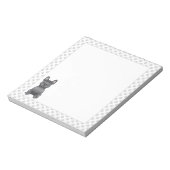 Blue French Bulldog / Frenchie Cartoon Dog & Paws Notitieblok (Linkerzijde)