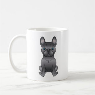Blue French Bulldog / Frenchie Cute Cartoon Dog Koffiemok