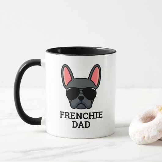 Blue French Bulldog Frenchie Dog Dad Mok (Met donut)