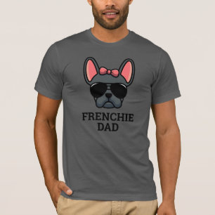 Blue French Bulldog Frenchie Dog Dad T-shirt