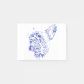Blue French Bulldog Frenchie Drawing Post-it® Notes (Voorkant)