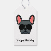 Blue French Bulldog Gift Labels Cadeaulabel (Voorkant)