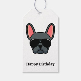 Blue French Bulldog Gift Labels Cadeaulabel