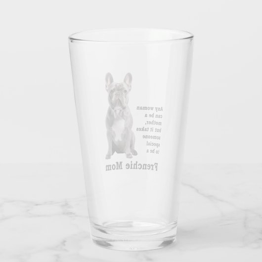 Blue French Bulldog mama Glas (Achterkant)