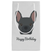 Blue French Bulldog Small Gift Bag Klein Cadeauzakje (Voorkant)