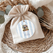 Blue French Cafe Vrijgezellenfeest Ronde Sticker