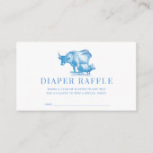Blue French Country Boerderij Luier Raffle Ticket Informatiekaartje (Voorkant)
