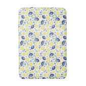 Blue French Country Lemon Pattern Badmat (Voorkant Verticaal)