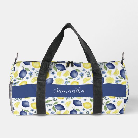 Blue French Country Lemon Pattern Name Plunjezak (Achterkant)
