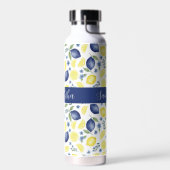 Blue French Country Lemon Pattern Name Waterfles (Links)