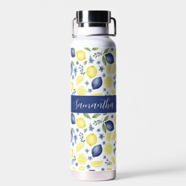 Blue French Country Lemon Pattern Name Waterfles
