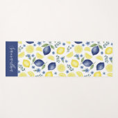 Blue French Country Lemon Pattern Name  Yogamat (Voorkant (horizontaal))
