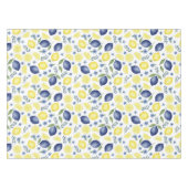 Blue French Country Lemon Pattern Tafelkleed (Voorkant (Horizontaal))