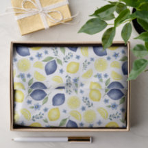 Blue French Country Lemon Pattern