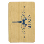 Blue French Flourish Premium Magnet Magneet (Verticaal)