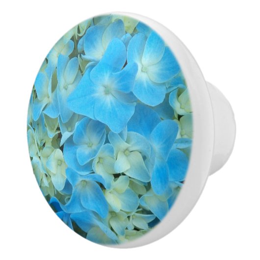 Blue French Hydrangea Floral Keramische Knop (Rechts)