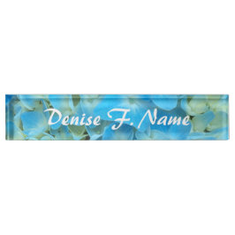 Blue French Hydrangea Personalized Floral Naambordje