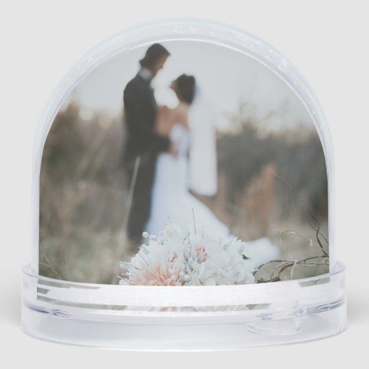 Blue French Personalized Wedding Sneeuwbol (Achterkant)