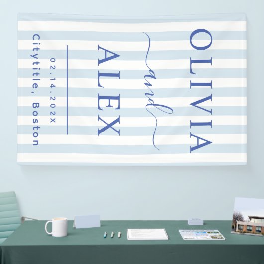 Blue French Personalized Wedding Spandoek (Beurs)