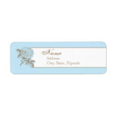 Blue  French Return Address Label (Voorkant)
