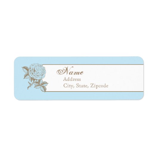 Blue  French Return Address Label (Voorkant)