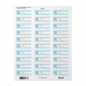 Blue  French Return Address Label (Full Sheet)