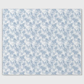 Blue French Toile Cadeaupapier (Vlak)