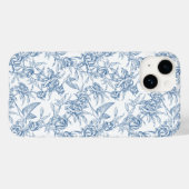 Blue French Toile Case-Mate iPhone Case (Achterkant (horizontaal))