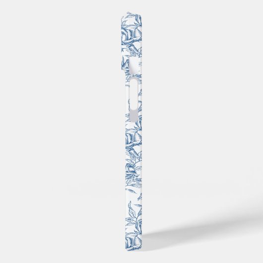 Blue French Toile Case-Mate iPhone Case (Achterkant / Links)