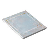 Blue French Toile Elegant Notitieblok Scratch Pad (Schuin)