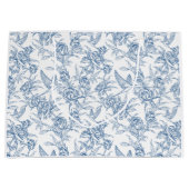 Blue French Toile Groot Cadeauzakje (Voorkant)