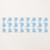 Blue French Toile Pattern Yogamat (Achterkant (horizontaal))