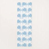 Blue French Toile Pattern Yogamat (Achterkant)