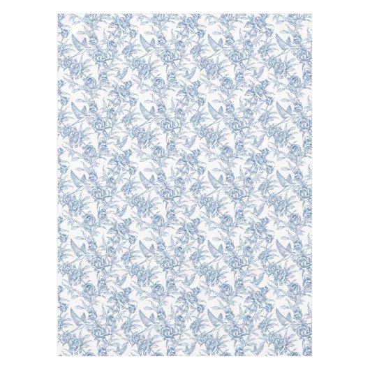 Blue French Toile Tafelkleed (Voorkant)