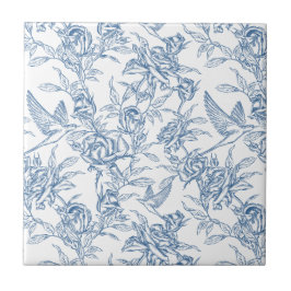 Blue French Toile Tegeltje