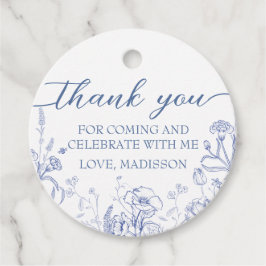 Blue French Vintage Victorian  Bedankjes Labels