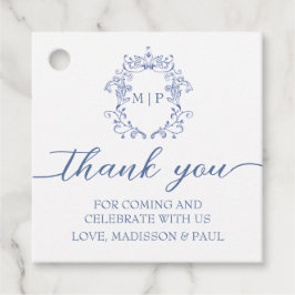 Blue French Vintage Victorian  Bedankjes Labels