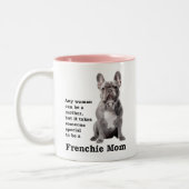 Blue Frenchie mama Tweekleurige Koffiemok (Links)