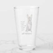 Blue Frenchie papa Glas (Achterkant)