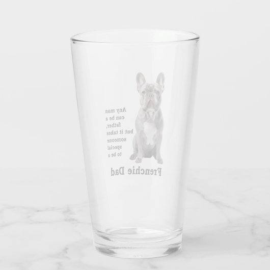 Blue Frenchie papa Glas (Achterkant)