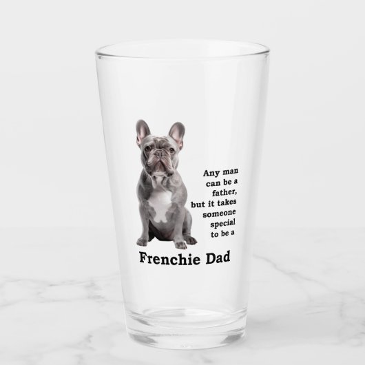Blue Frenchie papa Glas (Voorkant)